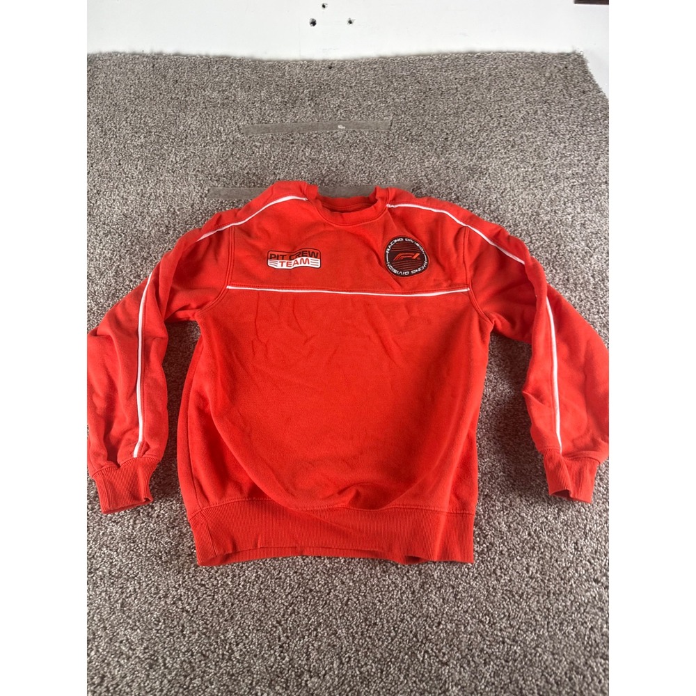 Formula 1 Racing Division Pit Crew Team Red Crewneck Sweatshirt Mens XS F1‎ Logo